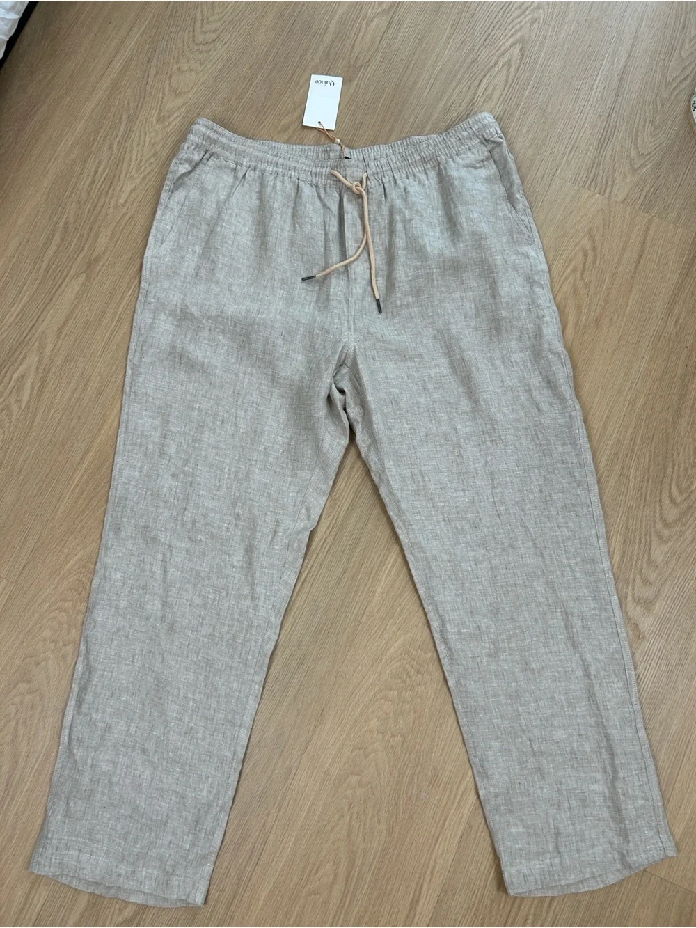 NWT Quince 100% European Linen Drawstring Beach Pants XL
